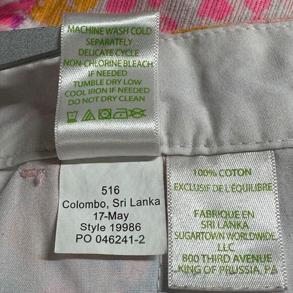 Lilly Pulitzer Shorts Womens 0 Buttercup Paradise Pink Bohemian Beach Scallop - Picture 7 of 7